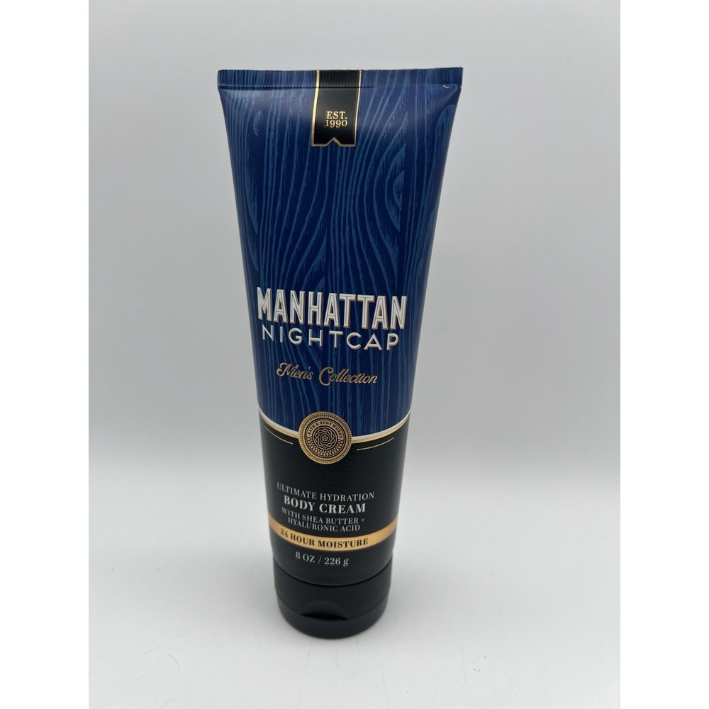 BATH AND BODY WORKS MANHATTAN NIGHTCAP BODY CREAM FOR MEN 8.0 FL OZ